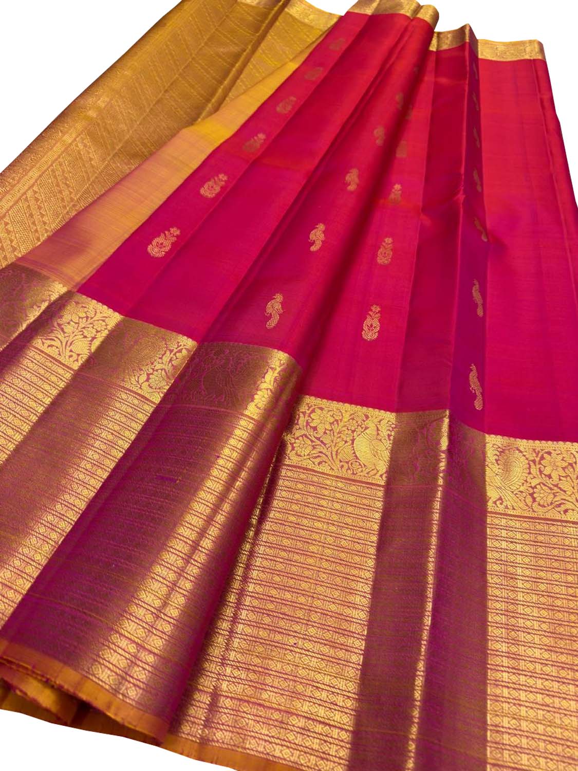 Pink Handloom Kanjeevaram Pure Silk Saree