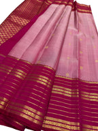 Pink Handloom Kanjeevaram Pure Silk Saree