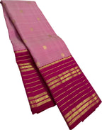 Pink Handloom Kanjeevaram Pure Silk Saree
