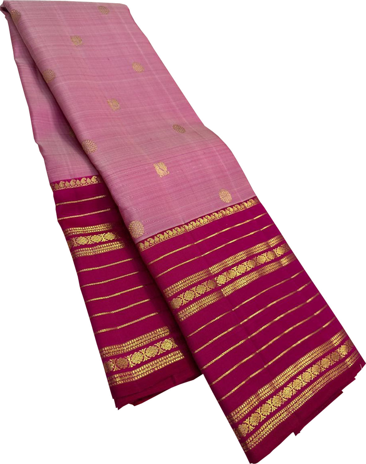 Pink Handloom Kanjeevaram Pure Silk Saree