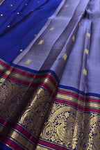 Purple Handloom Kanjeevaram Pure Silk Saree