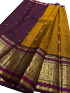Yellow Handloom Kanjeevaram Pure Silk Saree
