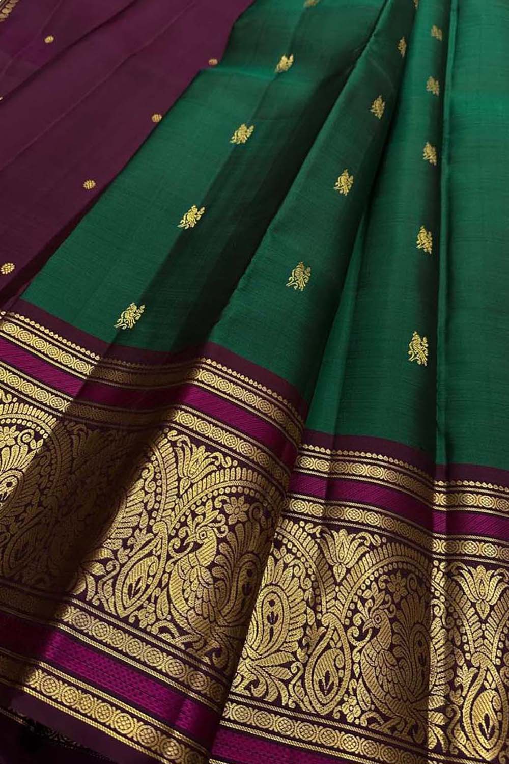 Green Handloom Kanjeevaram Pure Silk Saree