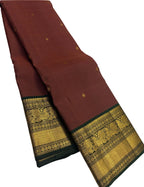 Maroon Handloom Kanjeevaram Pure Silk  Booti Design Saree