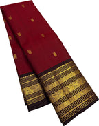 Red Handloom Kanjeevaram Pure Silk  Booti Design Saree