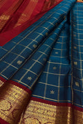 Blue Handloom Kanjeevaram Pure Silk Saree