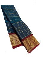 Blue Handloom Kanjeevaram Pure Silk Saree