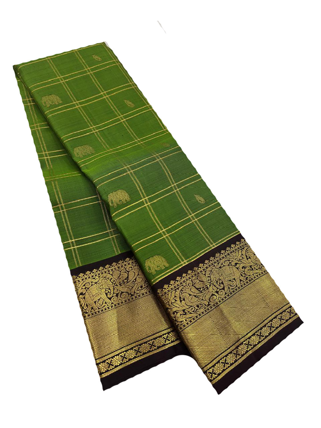 Green Handloom Kanjeevaram Pure Silk Saree