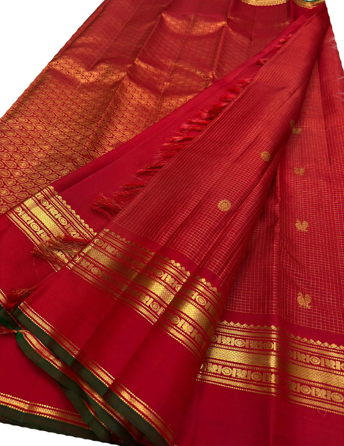 Red Handloom Kanjeevaram Pure Silk Saree