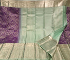 Exquisite Purple Handloom Kanjeevaram Pure Silk Saree - Perfect for Any Occasion! - Luxurion World