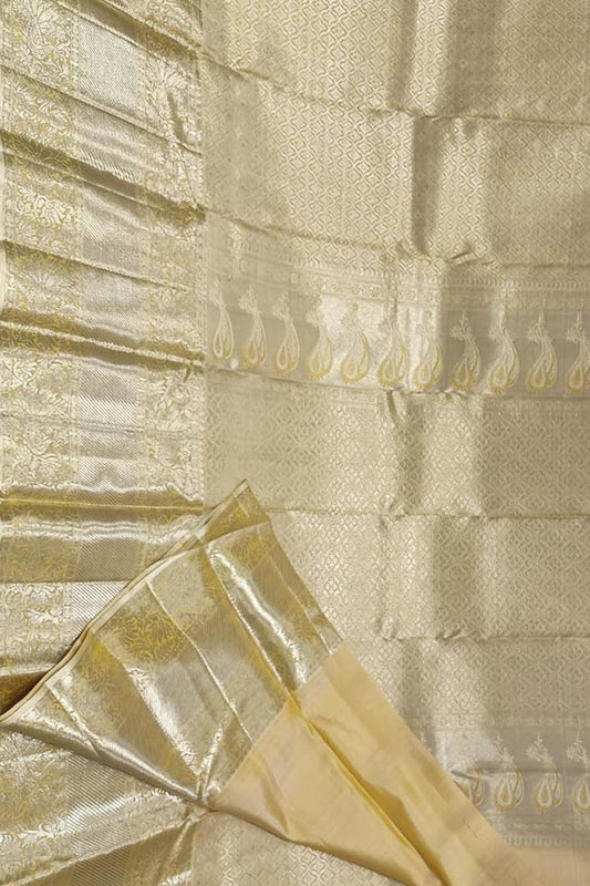 Pure Silk Pastel Handloom Kanjeevaram Saree: Elegant and Timeless - Luxurion World