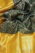 Green Handloom Kanjeevaram Pure Silk Saree: Exquisite Elegance - Luxurion World