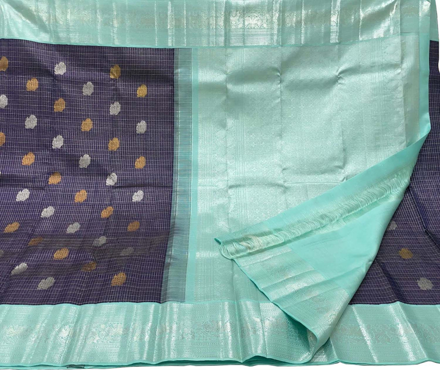 Royal Blue Kanjeevaram Silk Saree - Pure Elegance - Luxurion World