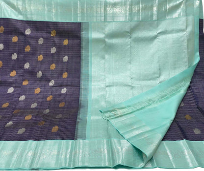 Royal Blue Kanjeevaram Silk Saree - Pure Elegance - Luxurion World