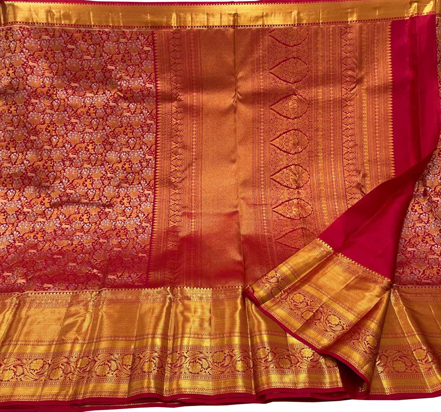 Beautiful Pink Handloom Kanjeevaram Silk Saree - Luxurion World