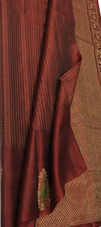 Maroon Kanjeevaram Silk Saree - Handloom Beauty - Luxurion World