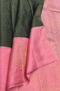 Green Handloom Kanjeevaram Pure Silk Saree - Elegant and Luxurious - Luxurion World