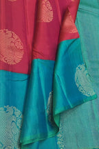 Rose Pink Handloom Kanjeevaram Pure Silk Saree - Luxurion World