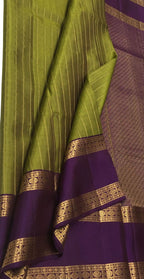 Green Handloom Kanjeevaram Pure Silk Saree - Elegant and Timeless - Luxurion World