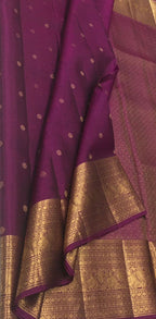 Exquisite Purple Handloom Kanjeevaram Silk Saree - Luxurion World