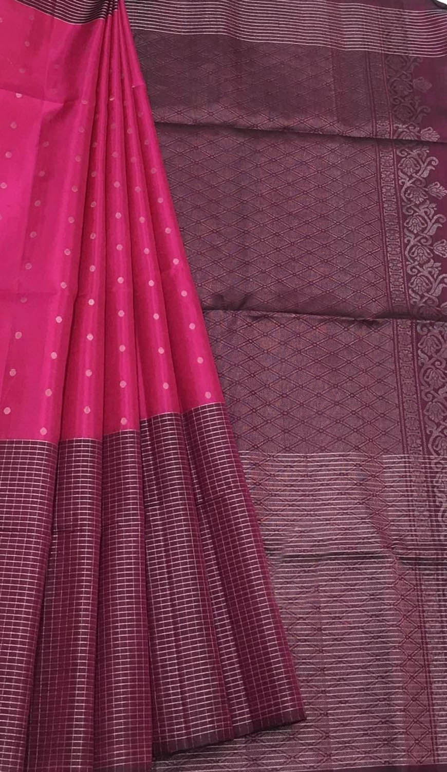 Pink Handloom Kanjeevaram Pure Silk Saree - Luxurion World