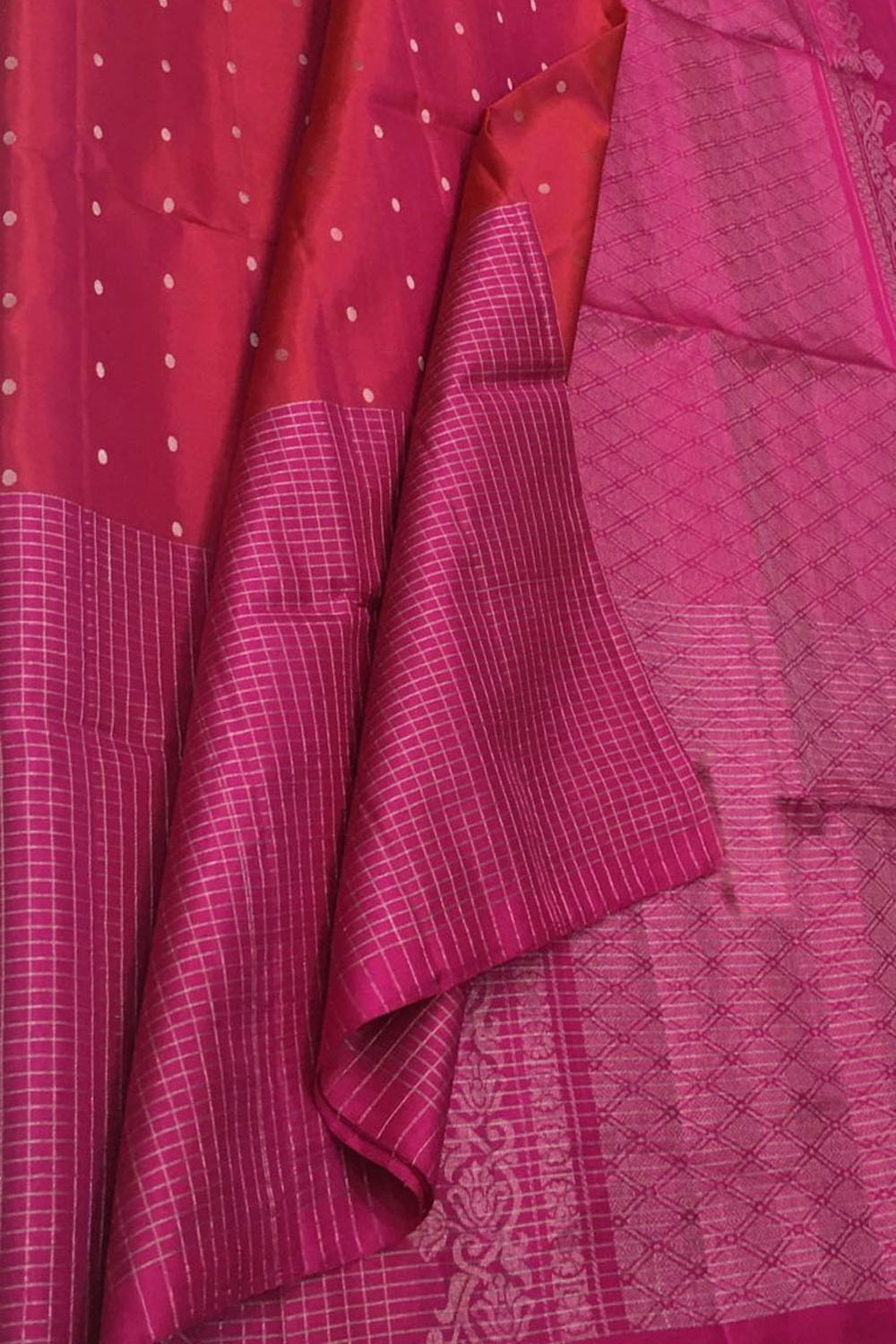 Pink Handloom Kanjeevaram Pure Silk Saree - Luxurion World
