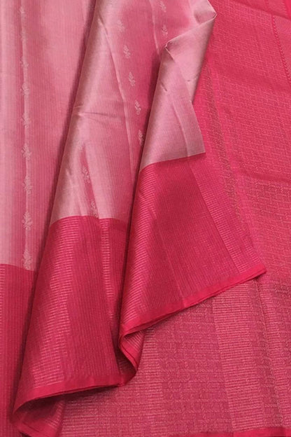 Exquisite Pink Kanjeevaram Handloom Silk Saree - Luxurion World