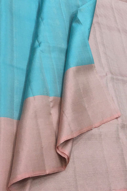 Blue Kanjeevaram Silk Saree: Handloom Elegance - Luxurion World