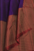 Royal Blue Kanjeevaram Silk Saree - Handloom Beauty - Luxurion World