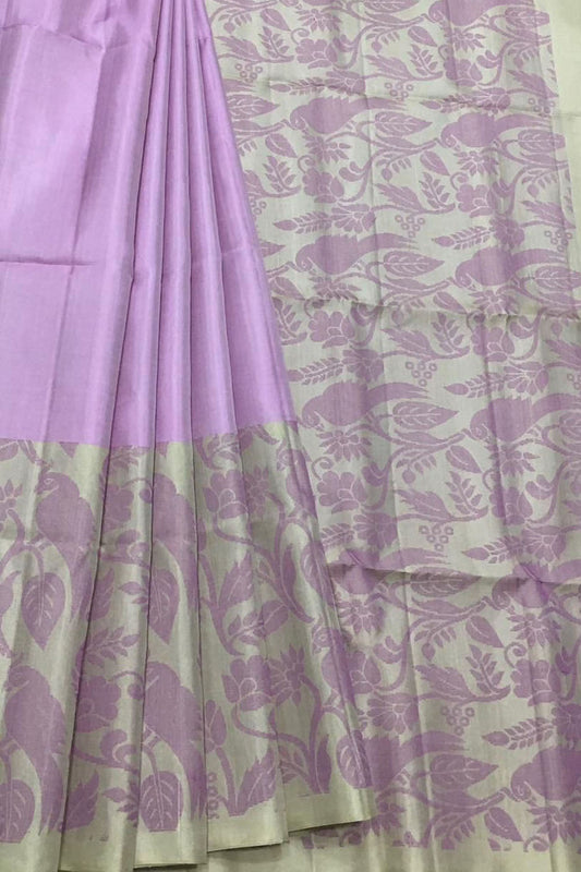 Exquisite Purple Kanjeevaram Silk Saree - Handloom Beauty - Luxurion World