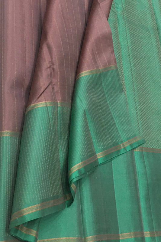 Exquisite Purple Pure Silk Kanjeevaram Saree - Luxurion World