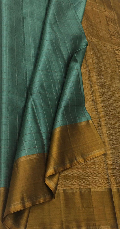 Royal Blue Kanjeevaram Pure Silk Saree - Handloom Pure Elegance - Luxurion World