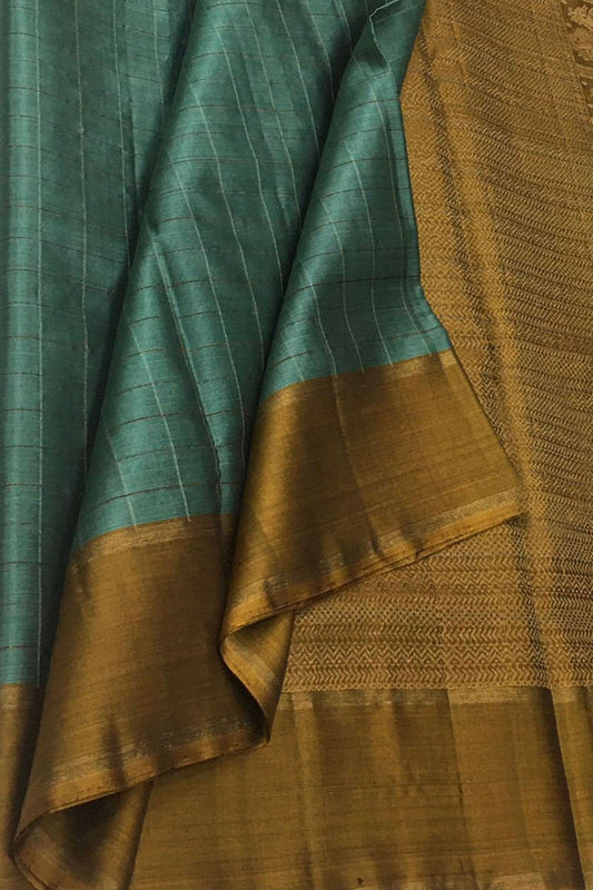 Royal Blue Kanjeevaram Pure Silk Saree - Handloom Pure Elegance - Luxurion World