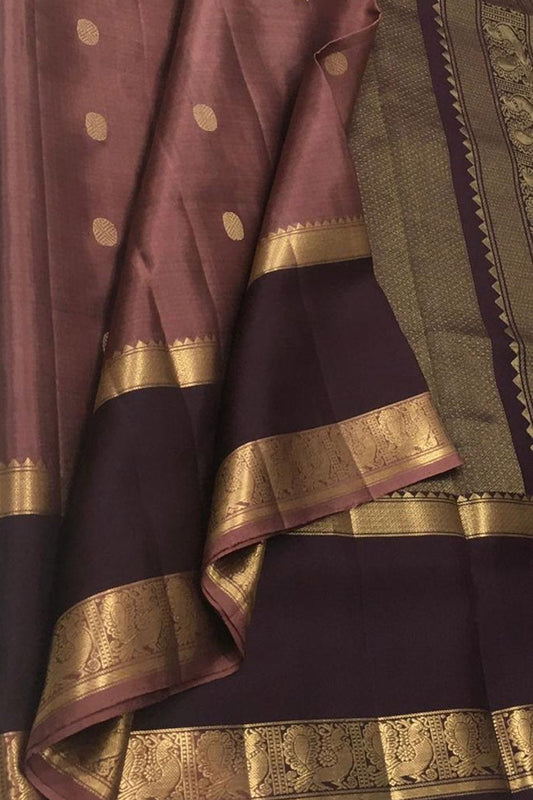 Pink Kanjeevaram Handloom Pure Silk Saree - Luxurion World