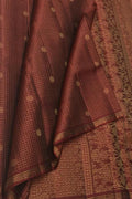Maroon Handloom Kanjeevaram Silk Saree - Luxurion World