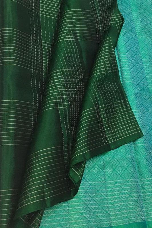 Green Handloom Kanjeevaram Pure Silk Saree - Elegant Choice - Luxurion World