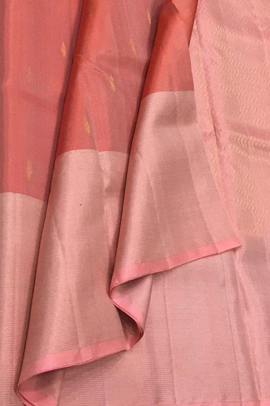 Red Kanjeevaram Handloom Pure Silk Saree - Luxurion World