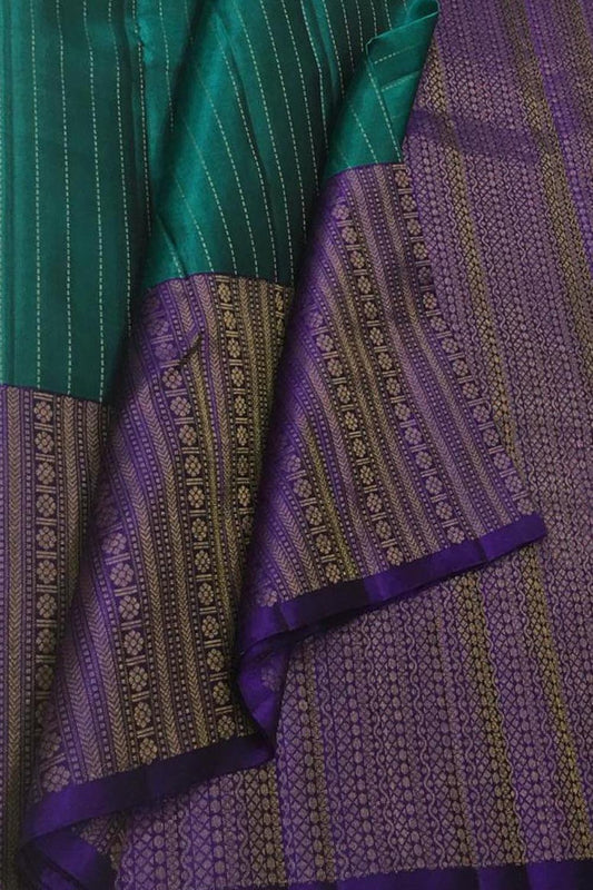 Exquisite Blue Kanjeevaram Handloom Pure Silk Saree - Luxurion World