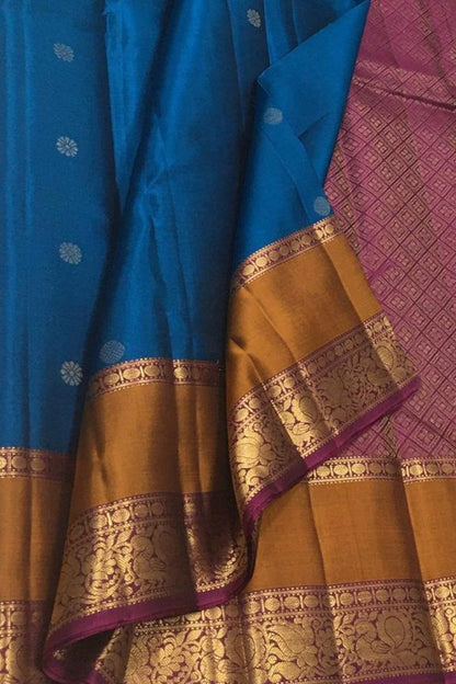 Pink And Silver Kanjeevaram Handloom Pure Silk Saree - Luxurion World
