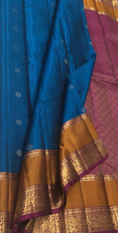 Pink And Silver Kanjeevaram Handloom Pure Silk Saree - Luxurion World