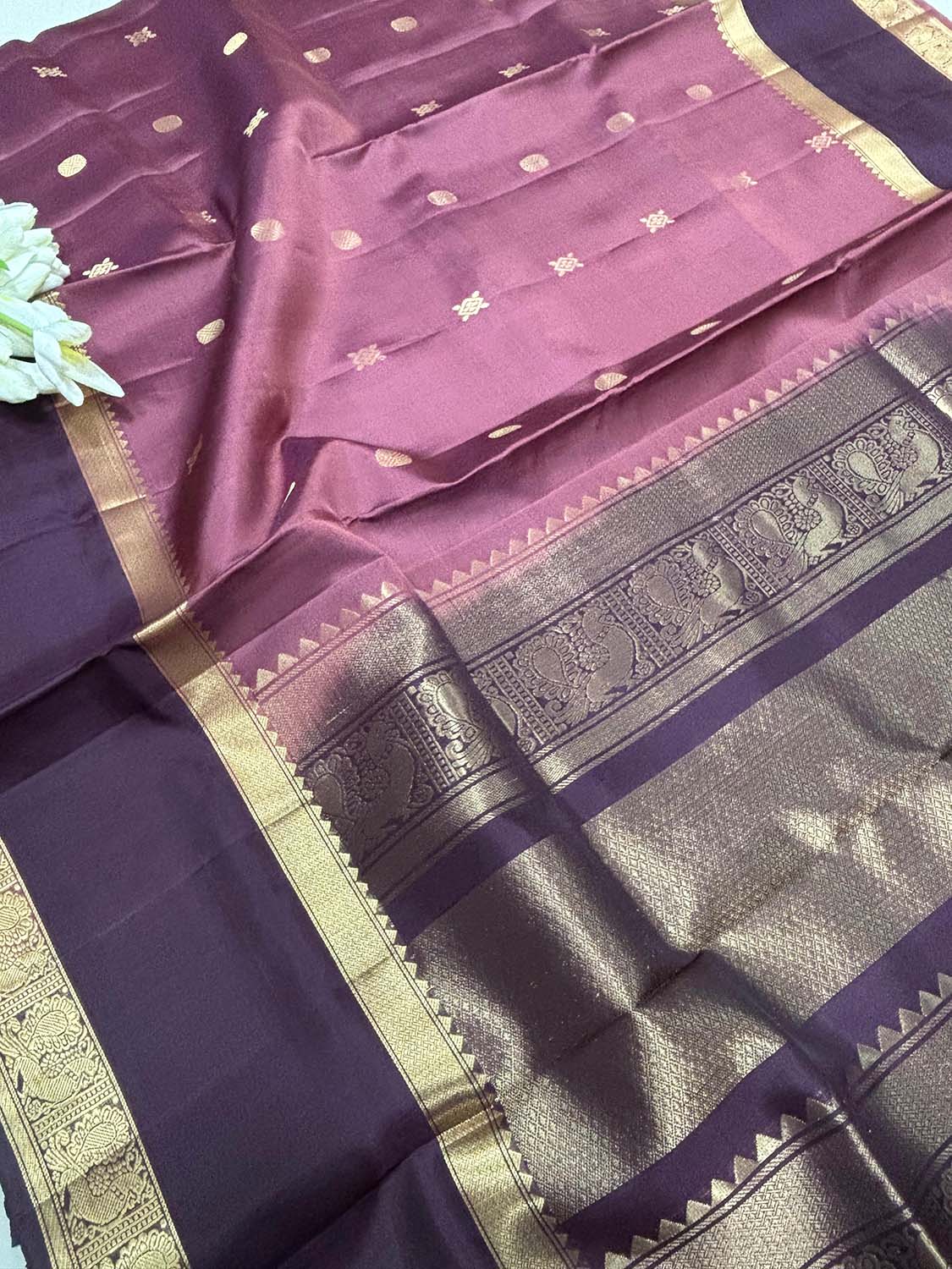 Exquisite Pink Kanjeevaram Handloom Pure Silk Saree - Luxurion World