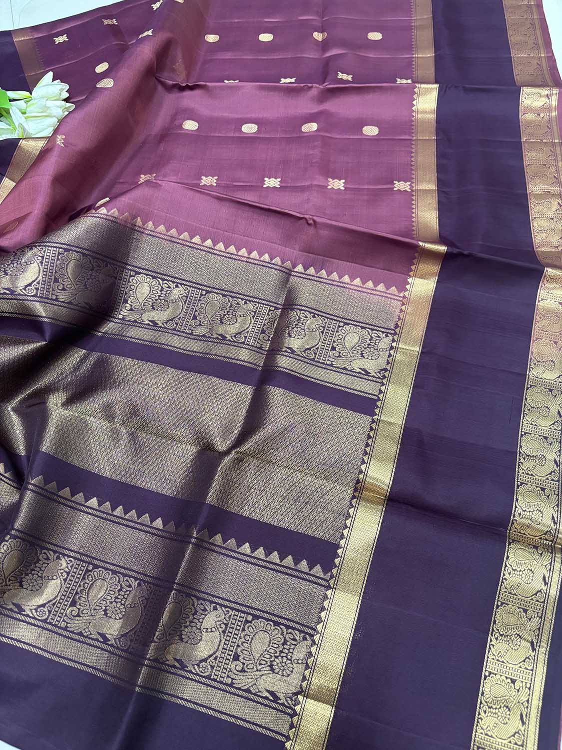 Exquisite Pink Kanjeevaram Handloom Pure Silk Saree - Luxurion World