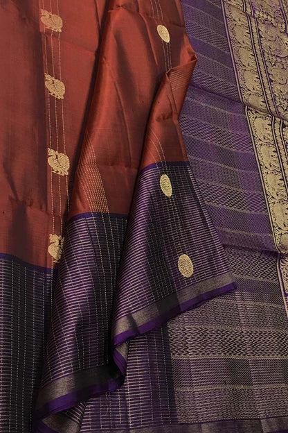 Exquisite Maroon Kanjeevaram Silk Saree - Luxurion World