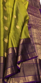 Green Kanjeevaram Handloom Silk Saree - Pure Elegance - Luxurion World