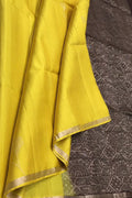 Yellow Kanjeevaram Silk Saree Handloom - Luxurion World