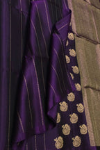 Exquisite Purple Handloom Kanjeevaram Pure Silk Saree - Luxurion World