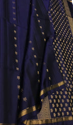 Exquisite Blue Handloom Kanjeevaram Pure Silk Saree - Luxurion World