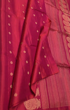 Exquisite Pink Handloom Kanjeevaram Pure Silk Saree - Luxurion World