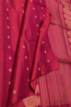 Exquisite Pink Handloom Kanjeevaram Pure Silk Saree - Luxurion World