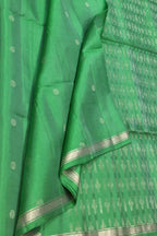 Green Handloom Kanjeevaram Pure Silk Saree - Luxurion World